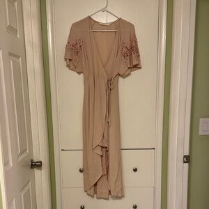Astr Blush High Low Wrap Dress